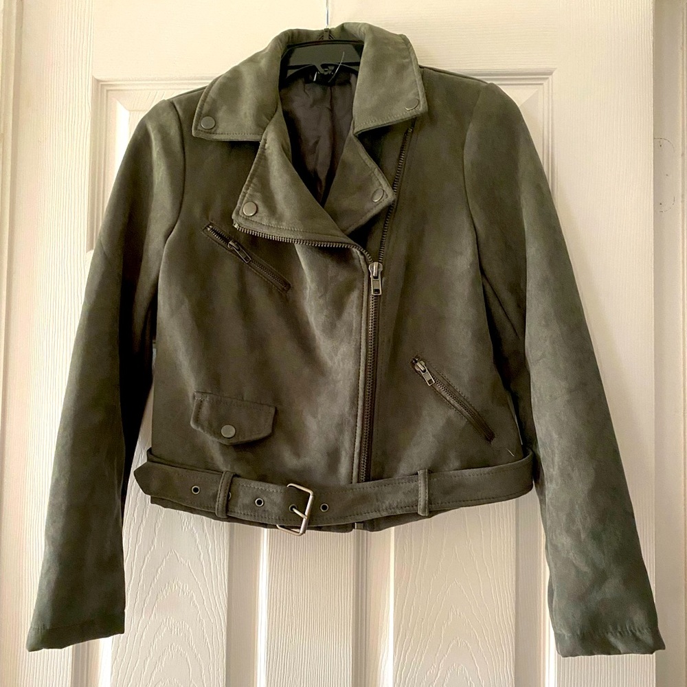 Brand New Forever 21 Faux Suede Cropped Jacket